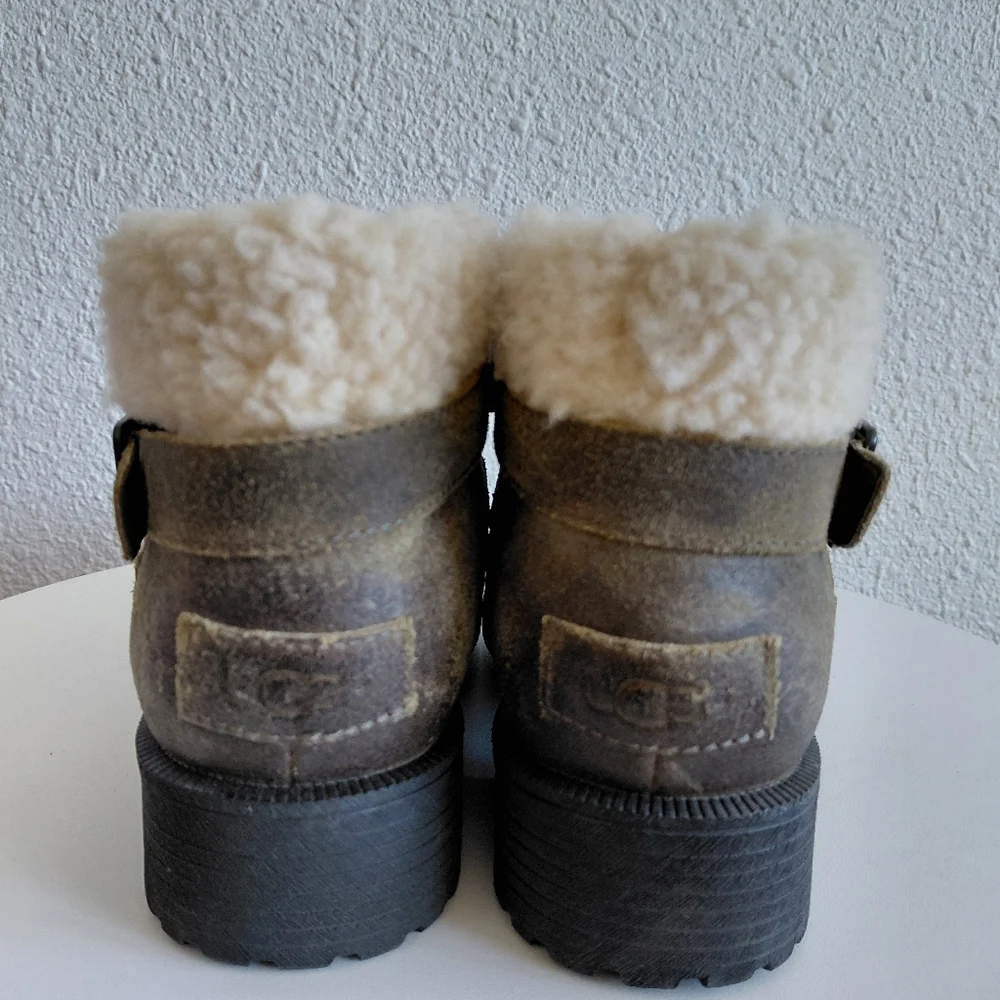UGG Waterproof Leather Chelsea Zipper Ankle Booties